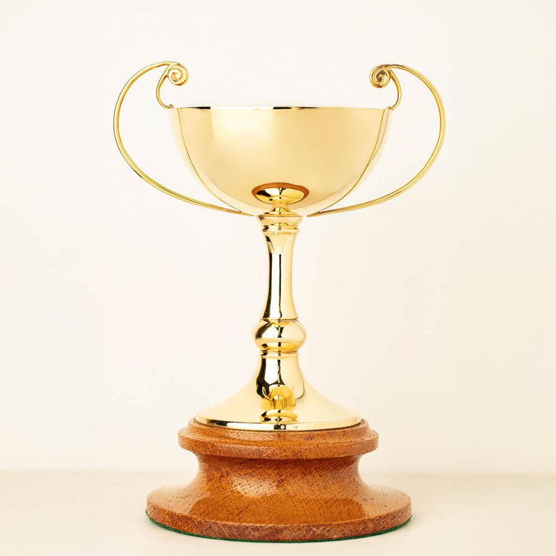 Vintage Gilded & 9ct Gold Trophy Cup-Silverware-Walker & Hall