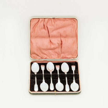 Sterling Silver Art Deco Coffee Spoons - London 1937 - Silverware - Walker & Hall