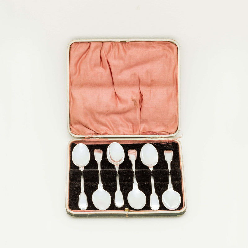 Sterling Silver Art Deco Coffee Spoons - London 1937 - Silverware - Walker & Hall