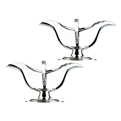 Sterling Silver Sauce Boats - Pair-Silverware-Walker & Hall