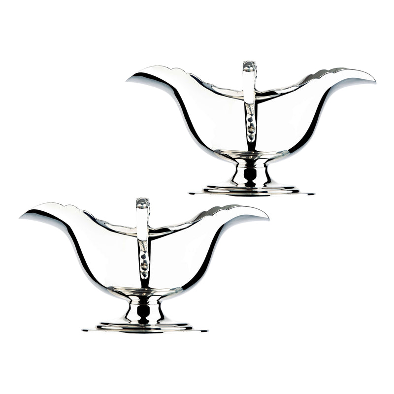 Sterling Silver Sauce Boats - Pair-Silverware-Walker & Hall