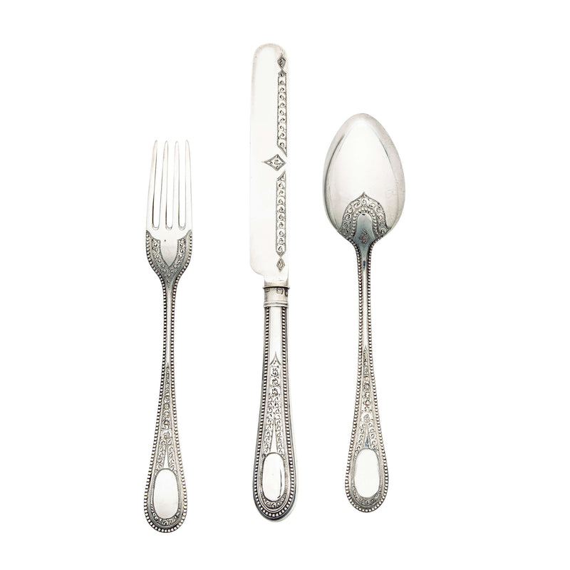 Sterling Silver Child's Cutlery Set-Silverware-Walker & Hall