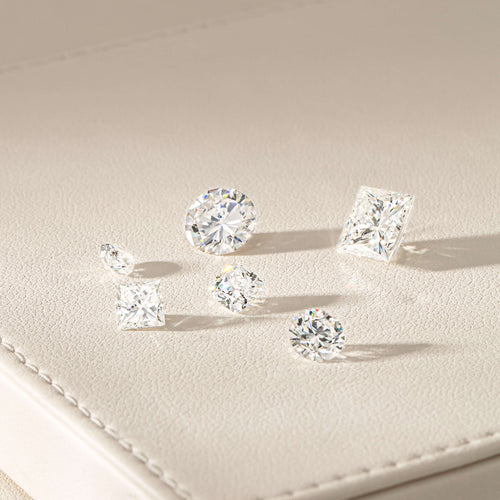 Loose diamonds of various shapes