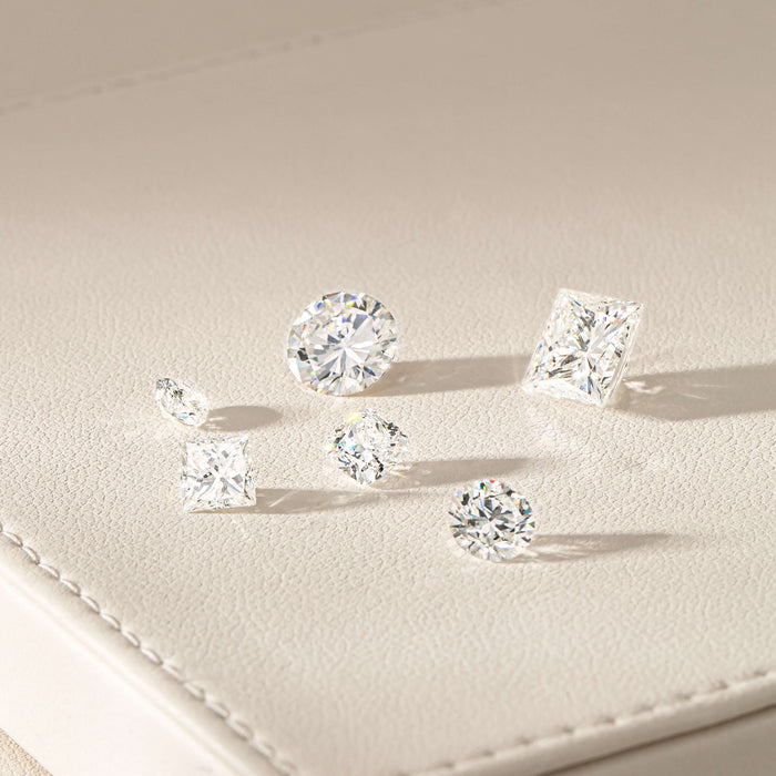 Six natural loose diamonds of various shapes