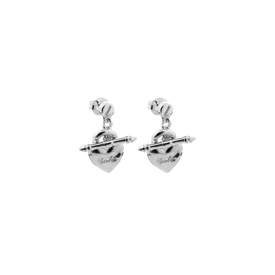 Stolen Girlfriends Club Love Locket Fob Earrings - Sterling Silver-Earrings-Walker & Hall