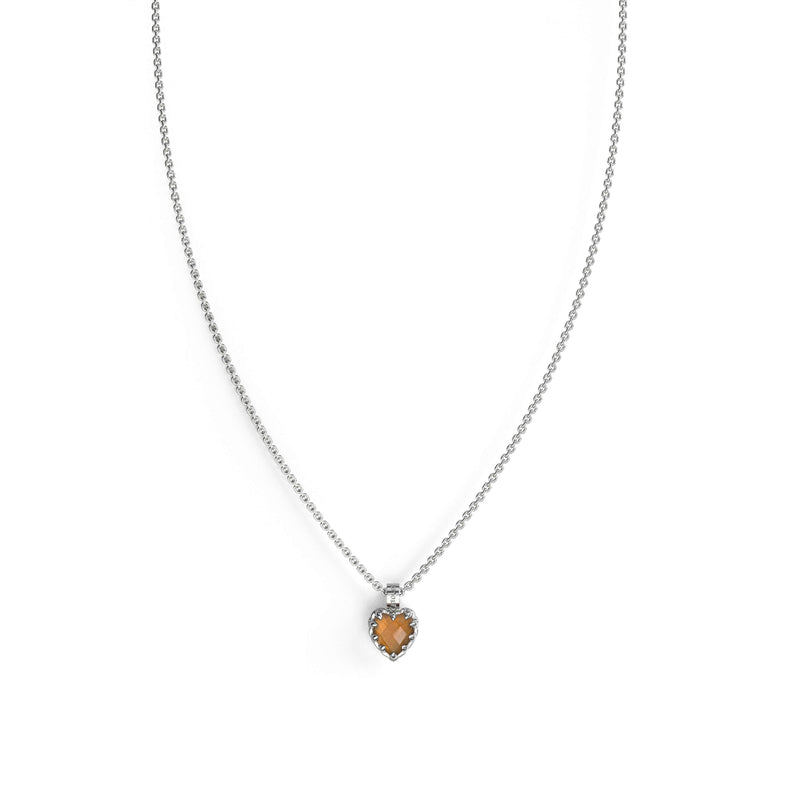 Stolen Girlfriends Club Love Claw Necklace - Sterling Silver & Citrine-Necklace-Walker & Hall