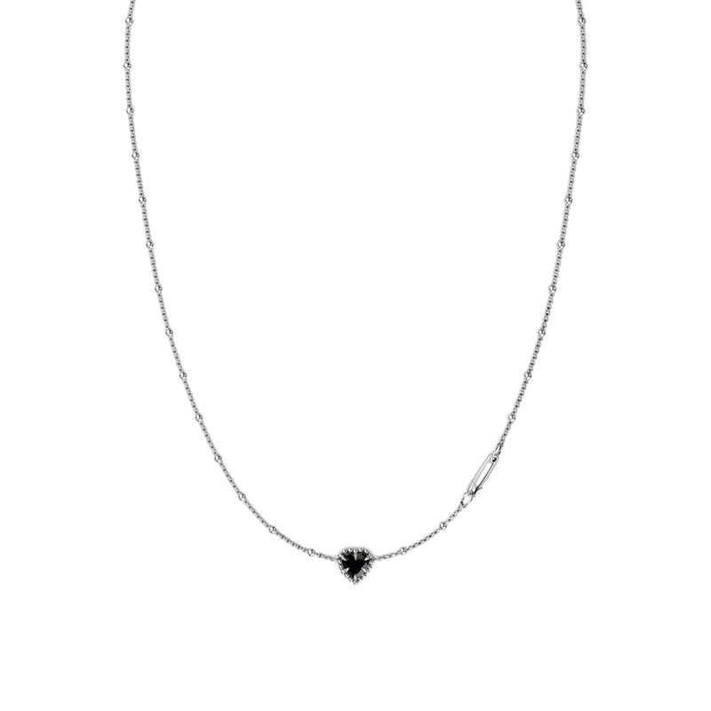 Stolen Girlfriends Club Dahlias Heart Necklace - Sterling Silver - Necklace - Walker & Hall