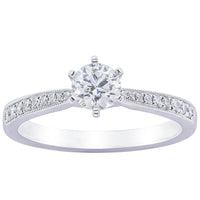 18ct White Gold .50ct Diamond Zenith Ring-Ring-Walker & Hall