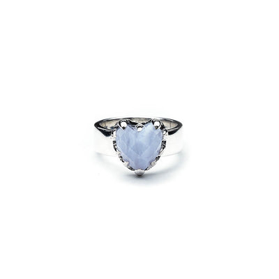 Stolen Girlfriends Club Love Claw Ring - Sterling Silver & Blue Lace Agate-Ring-Walker & Hall