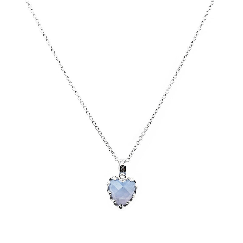 Stolen Girlfriends Club Love Claw Necklace - Sterling Silver & Blue Lace Agate-Necklace-Walker & Hall