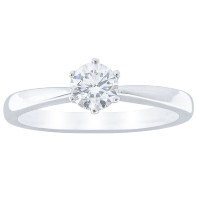 18ct White Gold .53ct Diamond Nova Ring-Ring-Walker & Hall