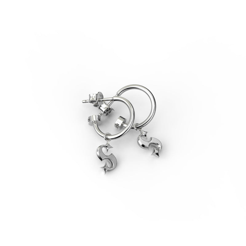 Stolen Girlfriends Club Hidden Hearts Anchor Earrings - Sterling Silver - Earrings - Walker & Hall