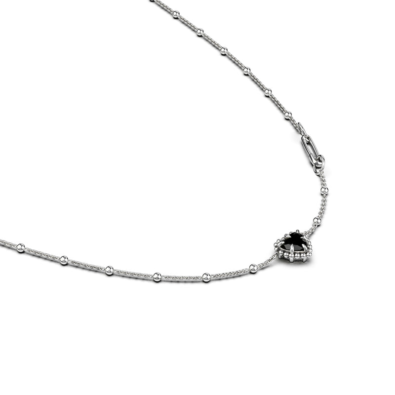 Stolen Girlfriends Club Dahlias Heart Necklace - Sterling Silver - Necklace - Walker & Hall
