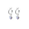 Stolen Girlfriends Club Love Anchor Earrings - Sterling Silver & Blue Lace Agate-Earrings-Walker & Hall