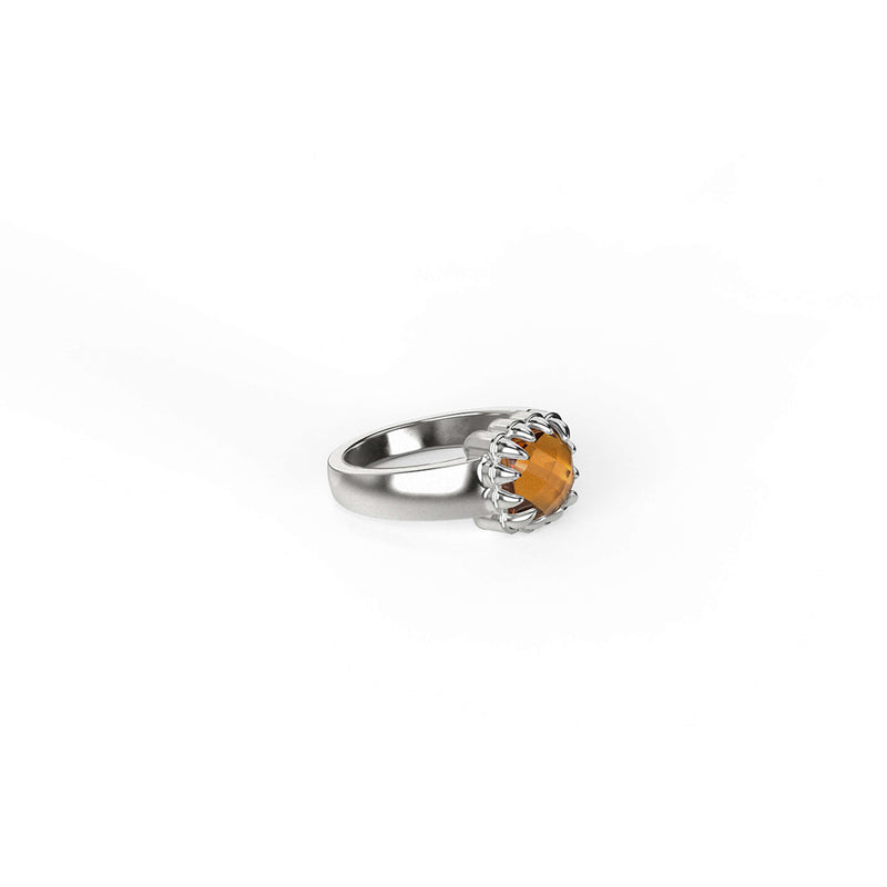 Stolen Girlfriends Club Baby Claw Ring - Sterling Silver & Citrine-Ring-Walker & Hall
