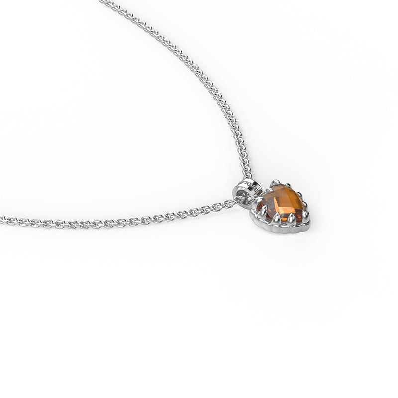 Stolen Girlfriends Club Love Claw Necklace - Sterling Silver & Citrine-Necklace-Walker & Hall