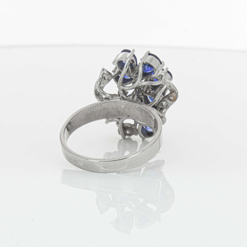 Deja Vu Silver/Palladium/Gold Sapphire & Diamond Ring - Ring - Walker & Hall