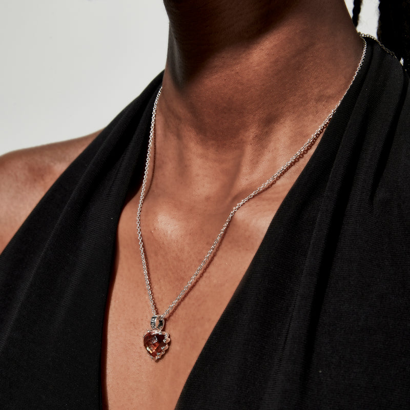 Stolen Girlfriends Club Love Claw Necklace - Sterling Silver & Citrine-Necklace-Walker & Hall