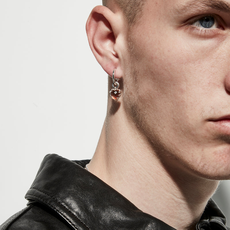 Stolen Girlfriends Club Love Anchor Earrings - Sterling Silver & Citrine-Earrings-Walker & Hall