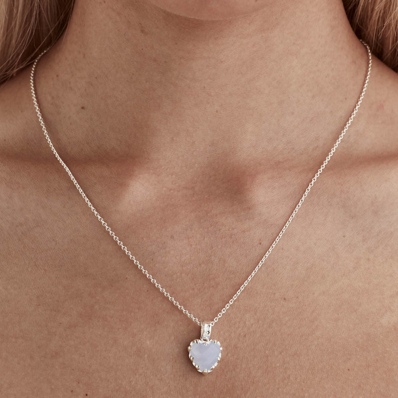 Stolen Girlfriends Club Love Claw Necklace - Sterling Silver & Blue Lace Agate-Necklace-Walker & Hall