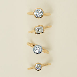 18ct Yellow Gold .50ct Reclaimed Old-Cut Diamond Dawn Ring - Ring - Walker & Hall