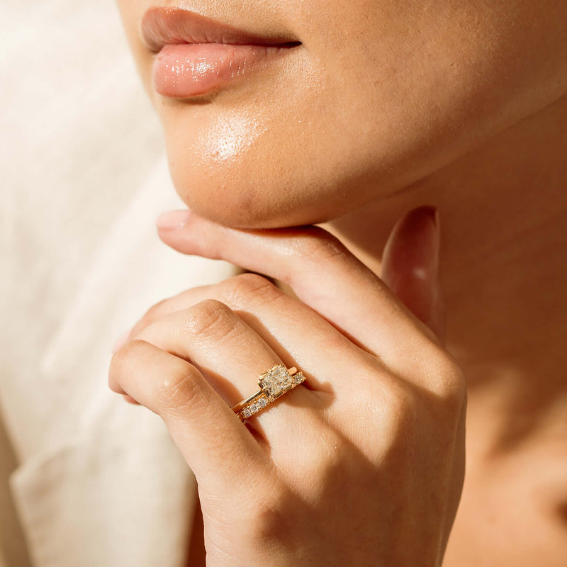 18ct Yellow Gold 1.00ct Radiant Diamond Dawn Ring - Ring - Walker & Hall