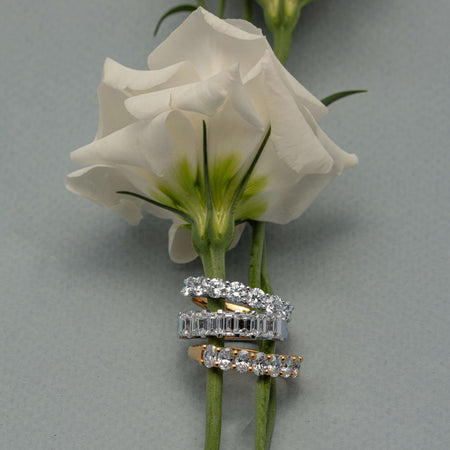 18ct White Gold 2.00ct Emerald Cut Diamond Asra Ring - Ring - Walker & Hall