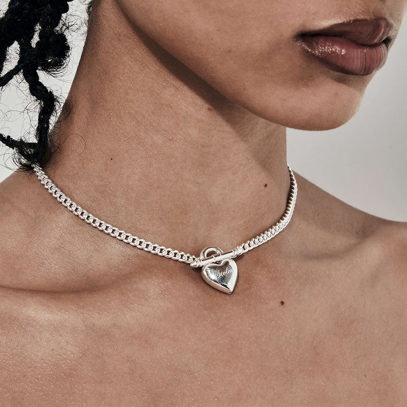 Stolen Girlfriends Club Love Locket Fob Necklace - Sterling Silver-Necklace-Walker & Hall