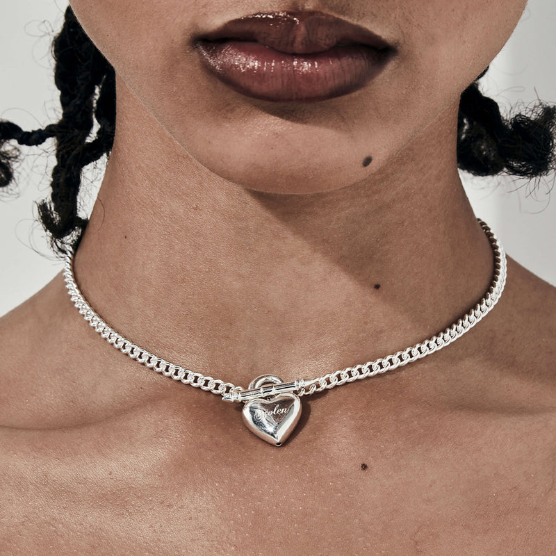 Stolen Girlfriends Club Love Locket Fob Necklace - Sterling Silver-Necklace-Walker & Hall