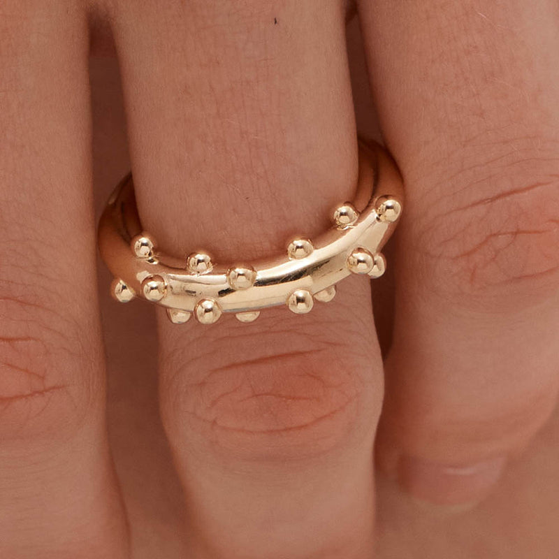 Meadowlark Anemone Ring - Sterling Silver-Ring-Walker & Hall