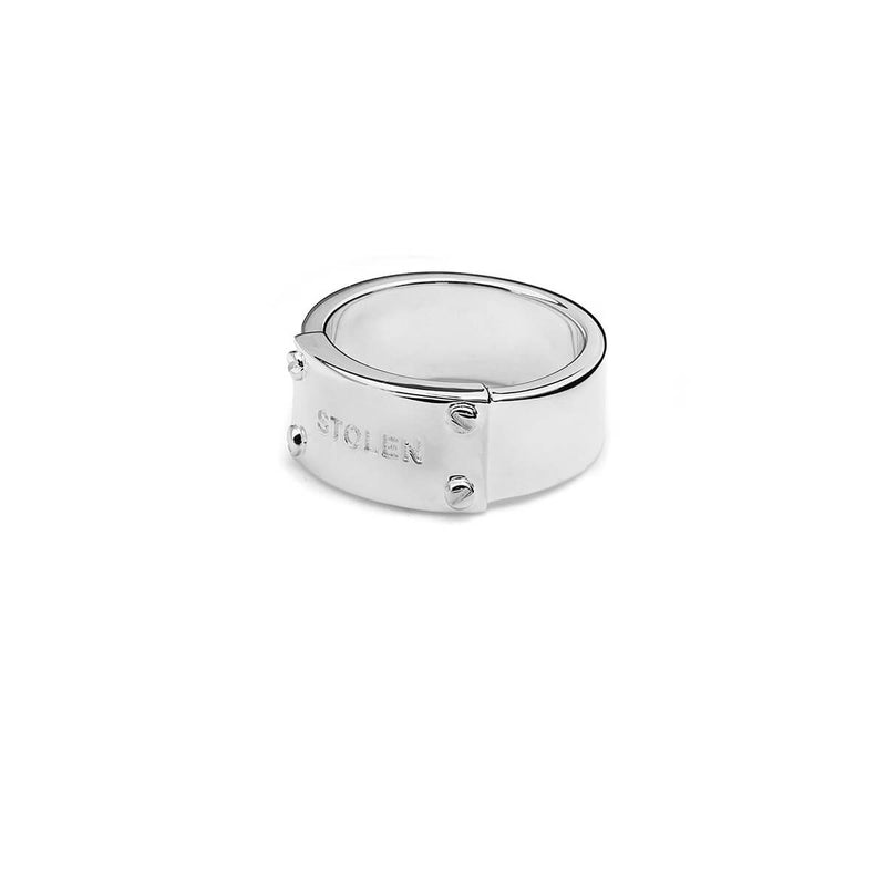 Stolen Girlfriends Club Wide Bold Band Ring - Sterling Silver-Ring-Walker & Hall