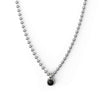 Stolen Girlfriends Club Baby Claw Ball Chain Necklace - Silver & Onyx - Necklace - Walker & Hall