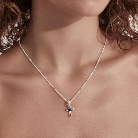 Stolen Girlfriends Club Blind Faith Necklace - Sterling Silver & Onyx - Necklace - Walker & Hall