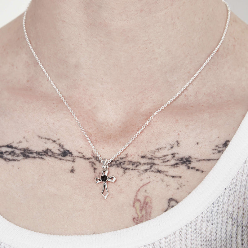 Stolen Girlfriends Club Blind Faith Necklace - Sterling Silver & Onyx - Necklace - Walker & Hall