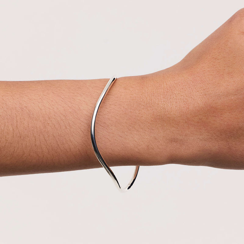 Meadowlark Bliss Bangle - Sterling Silver-Bracelet-Walker & Hall