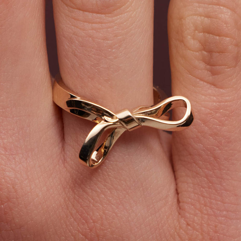 Meadowlark Bow Ring - Sterling Silver-Ring-Walker & Hall