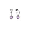 Stolen Girlfriends Club Dahlia's Heart Anchor Earrings - Pink Amethyst - Earrings - Walker & Hall