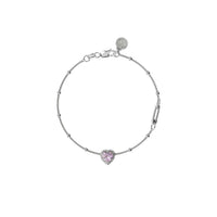 Stolen Girlfriends Club Dahlia's Heart Bracelet - Pink Amethyst - Bracelet - Walker & Hall