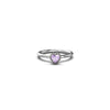 Stolen Girlfriends Club Dahlia's Heart Ring - Pink Amethyst - Ring - Walker & Hall