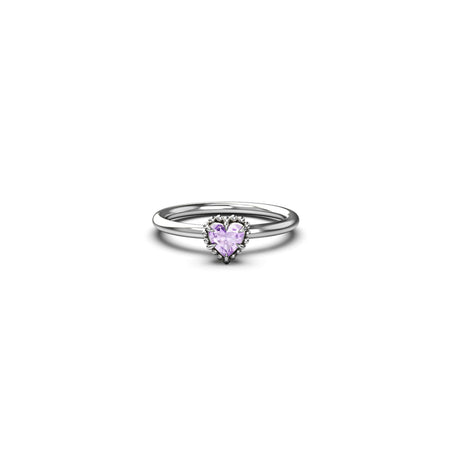 Stolen Girlfriends Club Dahlia's Heart Ring - Pink Amethyst - Ring - Walker & Hall