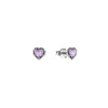 Stolen Girlfriends Club Dahlia's Heart Stud Earrings - Pink Amethyst - Earrings - Walker & Hall