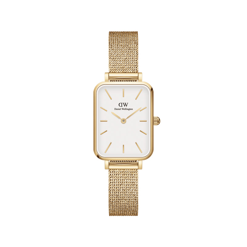 Daniel Wellington Quadro Pressed Evergold Watch - White - Watch - Walker & Hall