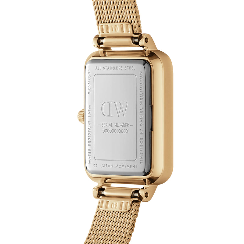 Daniel Wellington Quadro Pressed Evergold Watch - White - Watch - Walker & Hall