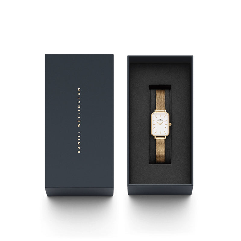 Daniel Wellington Quadro Pressed Evergold Watch - White - Watch - Walker & Hall