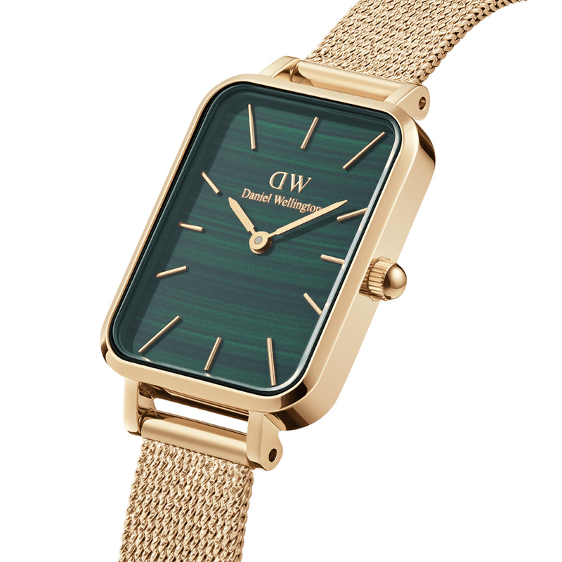 Daniel Wellington Quadro Pressed Evergold Watch - Green - Watch - Walker & Hall