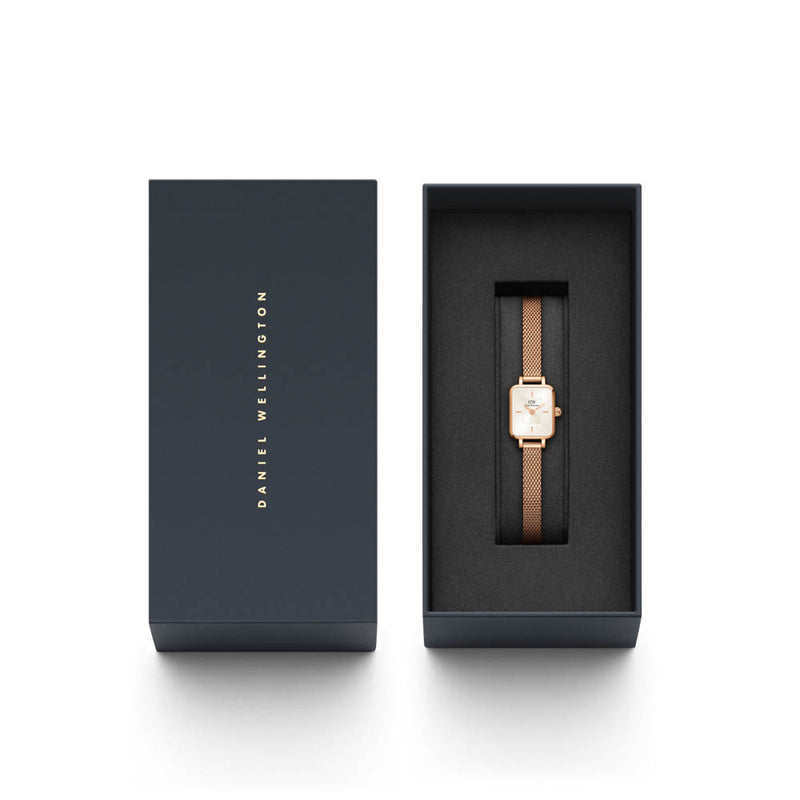 Daniel Wellington Quadro Mini Melrose Rose Gold Watch-Watch-Walker & Hall