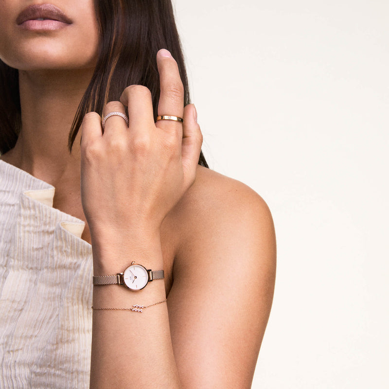 Daniel Wellington Petite Mini Melrose Rose Gold Watch-Watch-Walker & Hall