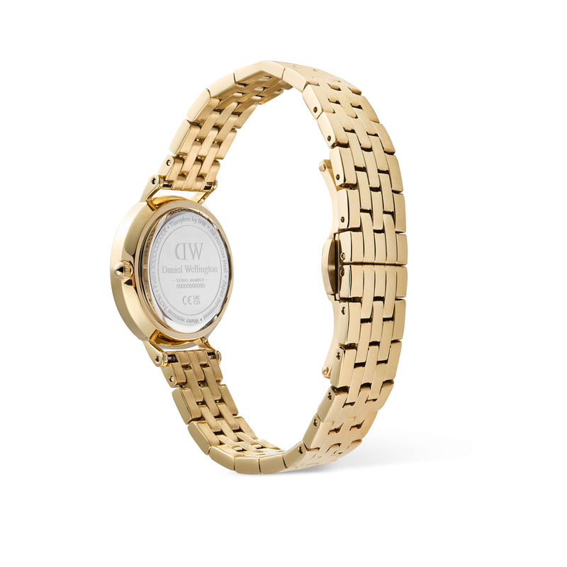 Daniel Wellington Petite Roman Numerals Date 5-Link Gold Watch - Watch - Walker & Hall