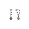 Stolen Girlfriends Club Jagged Teardrop Earrings - Amethyst - Earrings - Walker & Hall