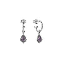 Stolen Girlfriends Club Jagged Teardrop Earrings - Amethyst - Earrings - Walker & Hall